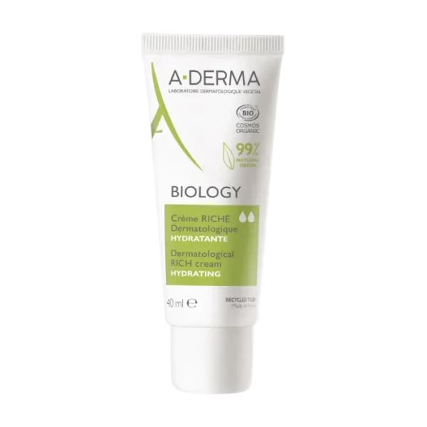 A-DERMA BIOLOGY – Crème Riche Hydratante Peaux Fragiles (40 ml)