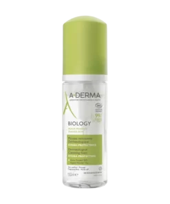 A-Derma Biology – Mousse Nettoyante Dermatologique Bio (150 ml)