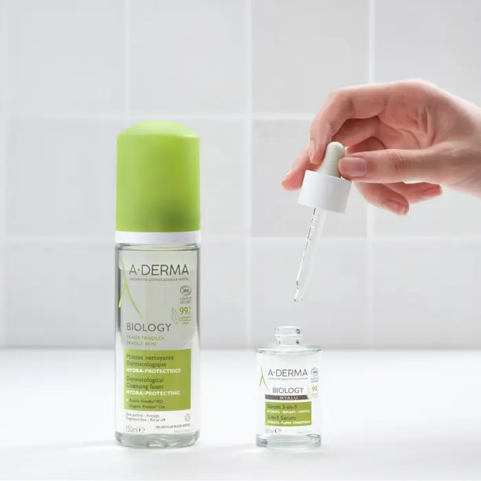 A-Derma Biology – Mousse Nettoyante Dermatologique Bio (150 ml) – Image 2