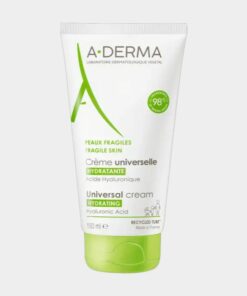 A-DERMA – Crème Universelle Hydratante à l’Acide Hyaluronique (Peaux fragiles) – Tube 50 ml.