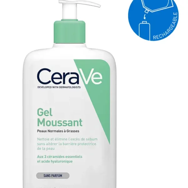 CERAVE GEL MOUSSANT NETTOYANT PEAUX NORMALES A GRASSES