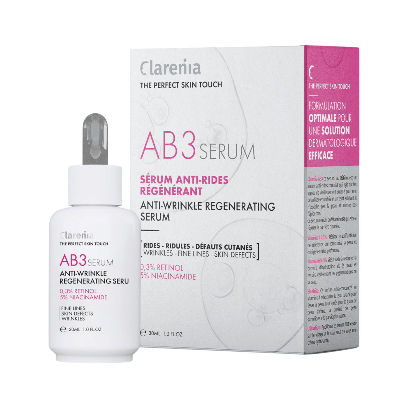 Packshot — CLARENIA AB3 Sérum Anti-Rides Régénérant 30 ml