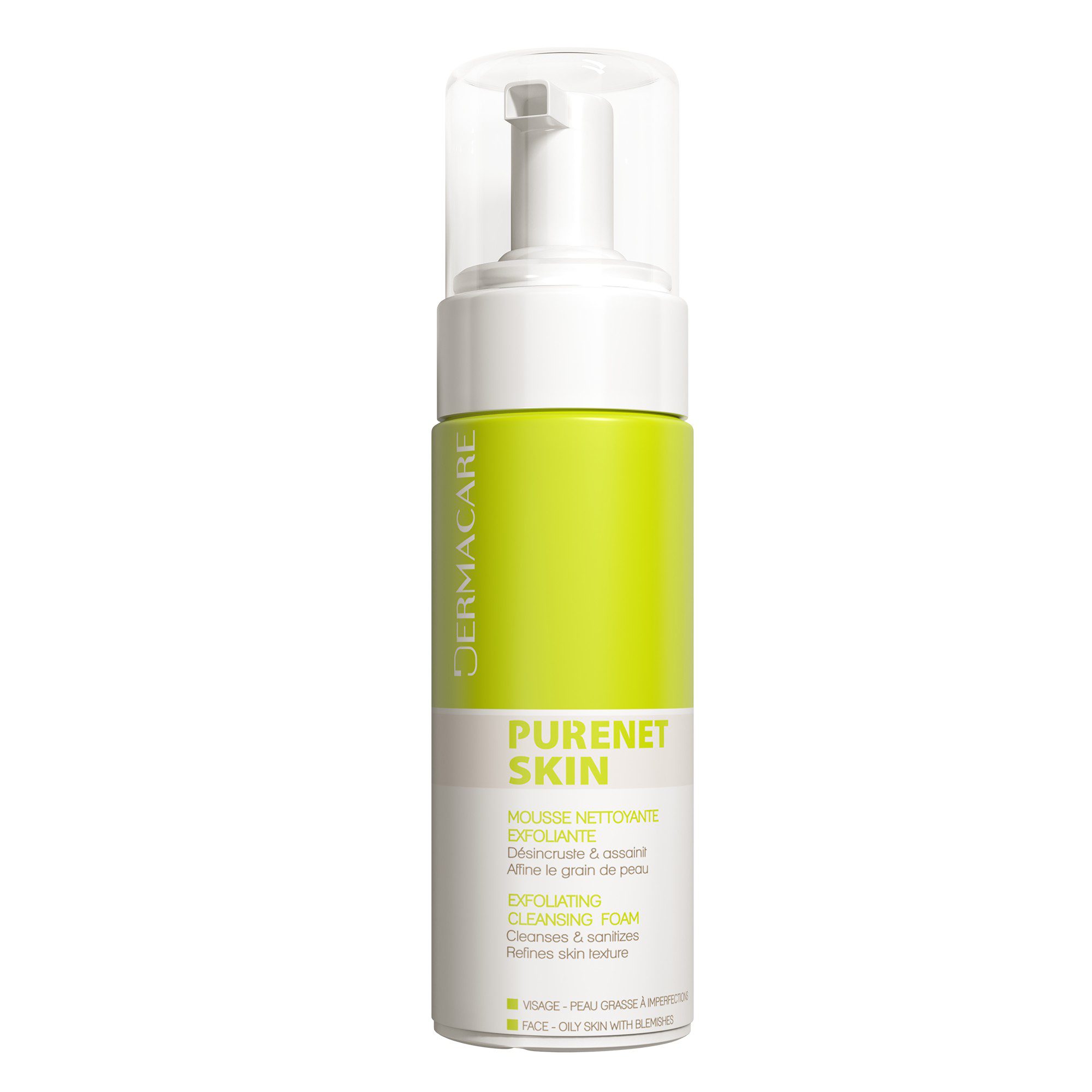 Packshot — DERMACARE PURENET SKIN Mousse Nettoyante Exfoliante 150 ml