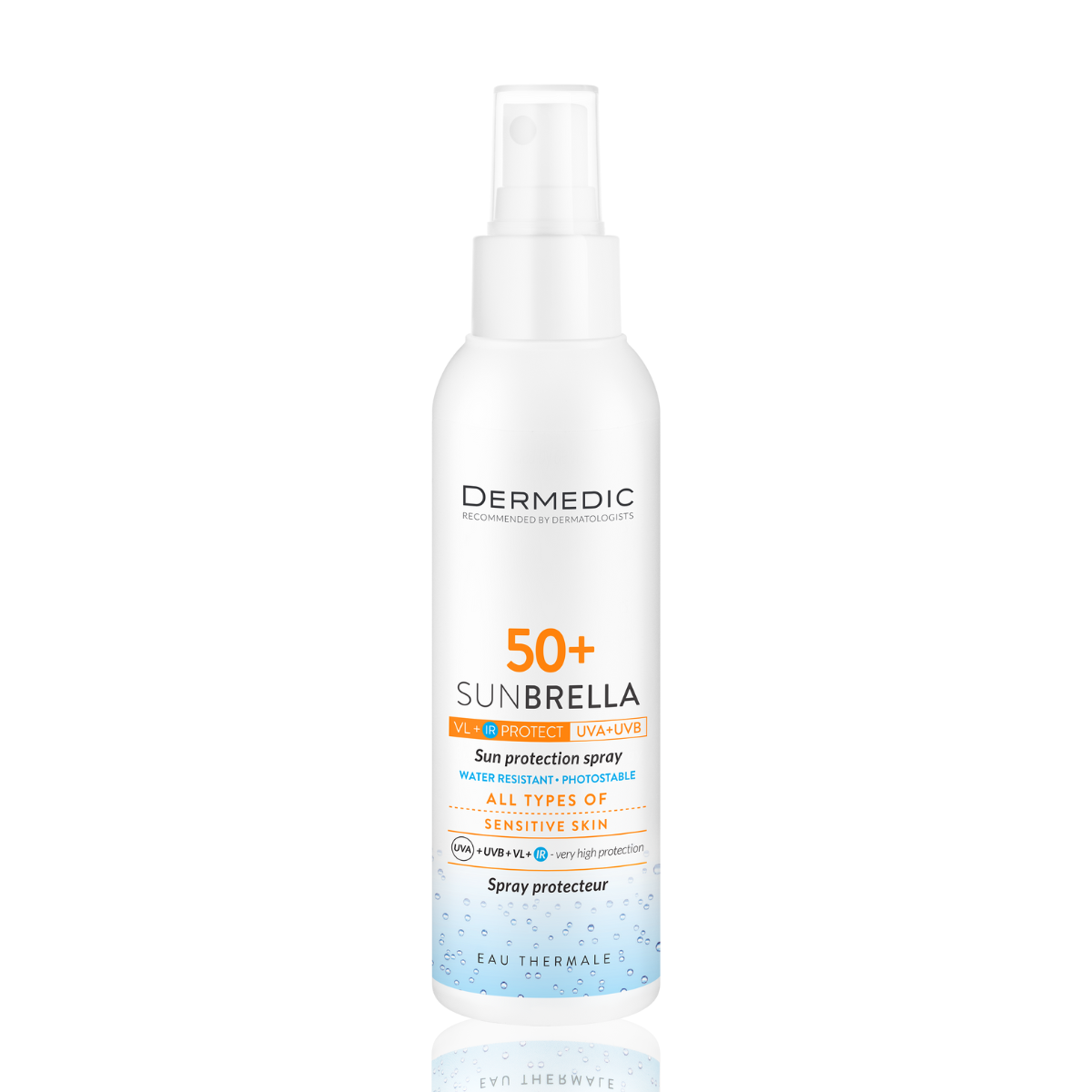 Packshot — DERMEDIC Sunbrella Spray Adulte SPF50+ 150 ml