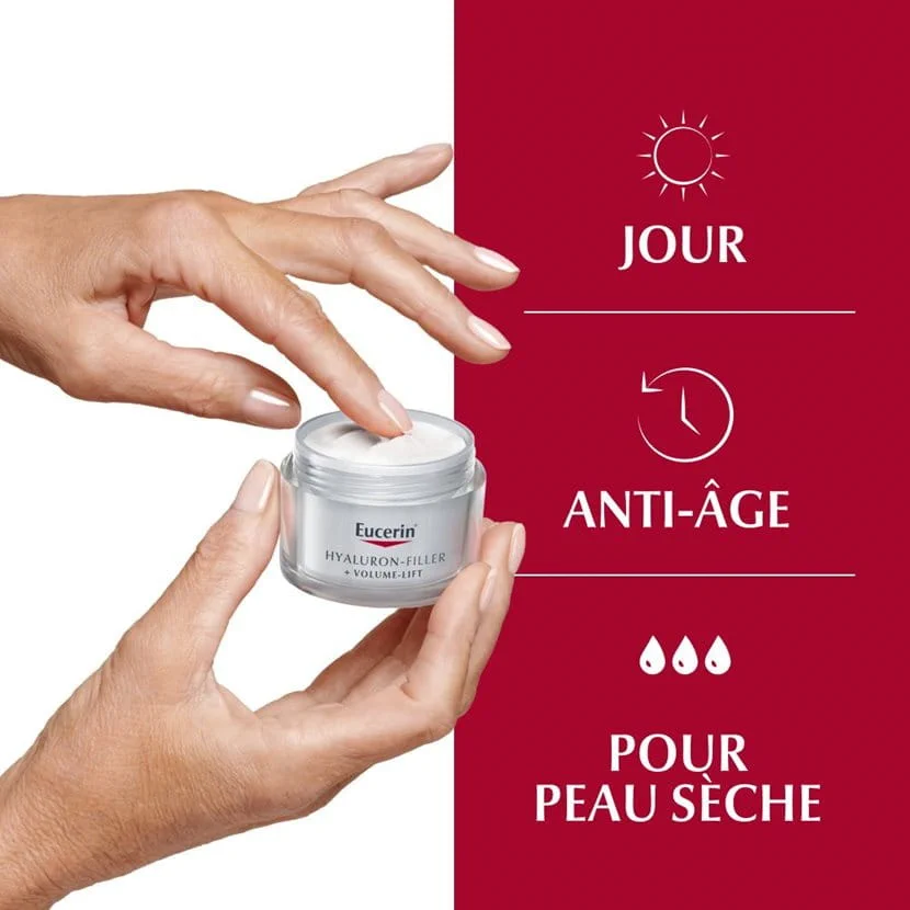 EUCERIN Hyaluron-Filler + Volume-Lift — Soin de Jour Peau Sèche – Image 2