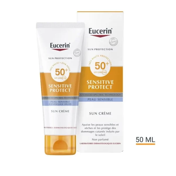 Packshot — EUCERIN Sun Protection Sensitive Protect Crème SPF50+ 50 ml
