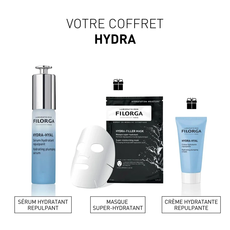 Coffret hydratation Filorga – produits Hydra-Hyal