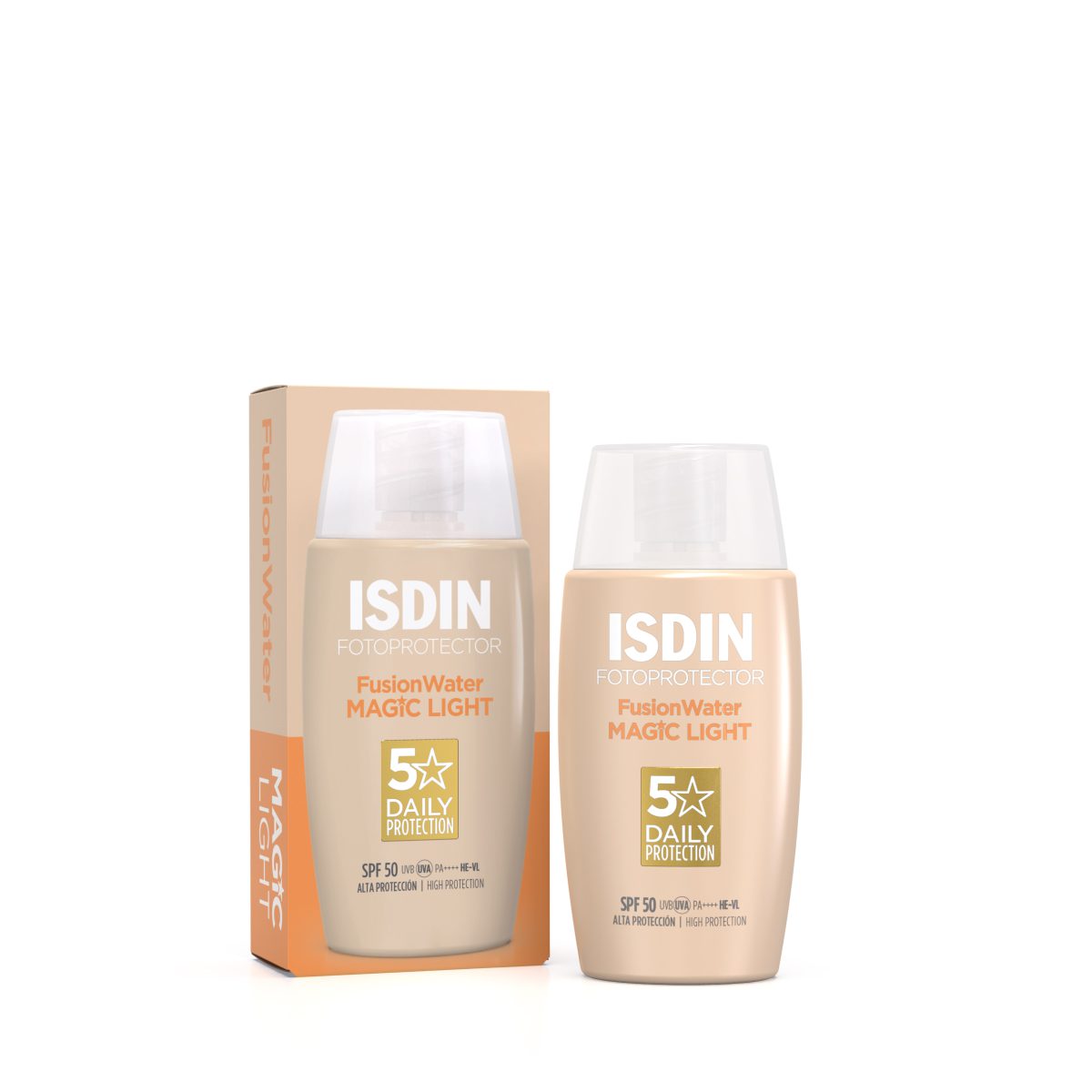 ISDIN Fusion Water Color Light SPF50 50 ml – packshot