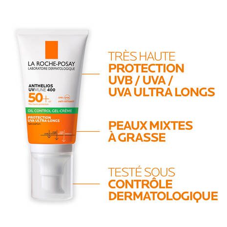 LA ROCHE-POSAY Anthelios UVMune 400 Oil Control Gel-Crème Invisible SPF50+ 50ML – Image 2