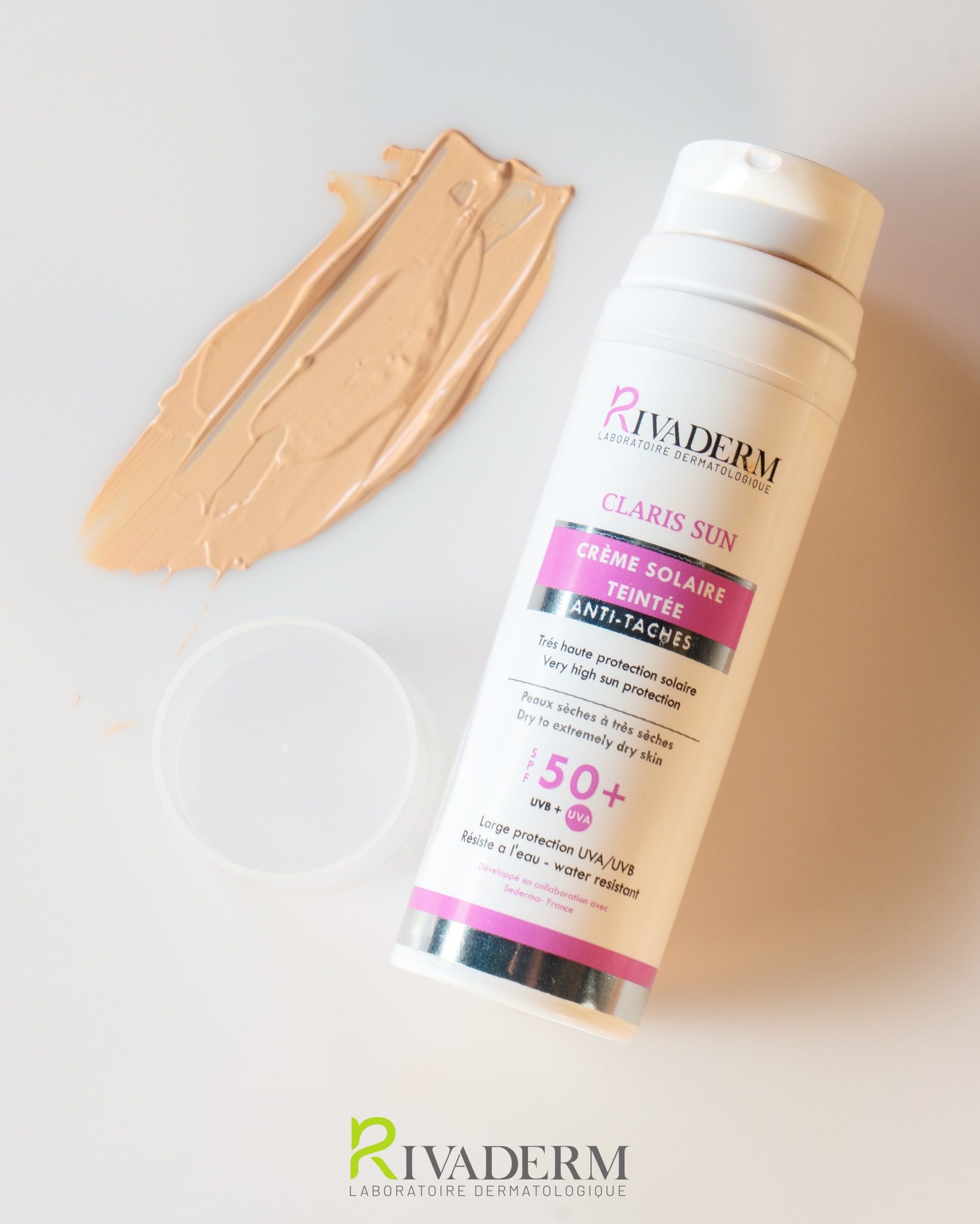 RIVADERM Claris Sun — Écran Solaire Anti-Taches SPF50+ (50 ml) – Image 3