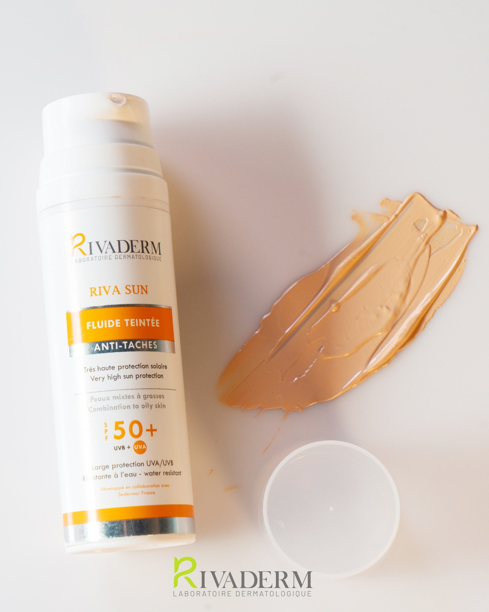 RIVADERM Riva Sun — Écran Fluide Teint Anti-Taches SPF50+ (50 ml) – Image 3