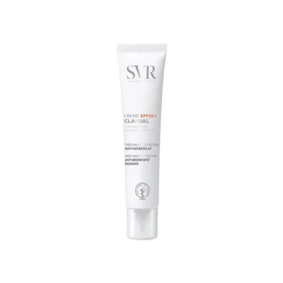 SVR Clairial Crème Taches Brunes SPF50+ 40 ml — tube, packshot fond clair