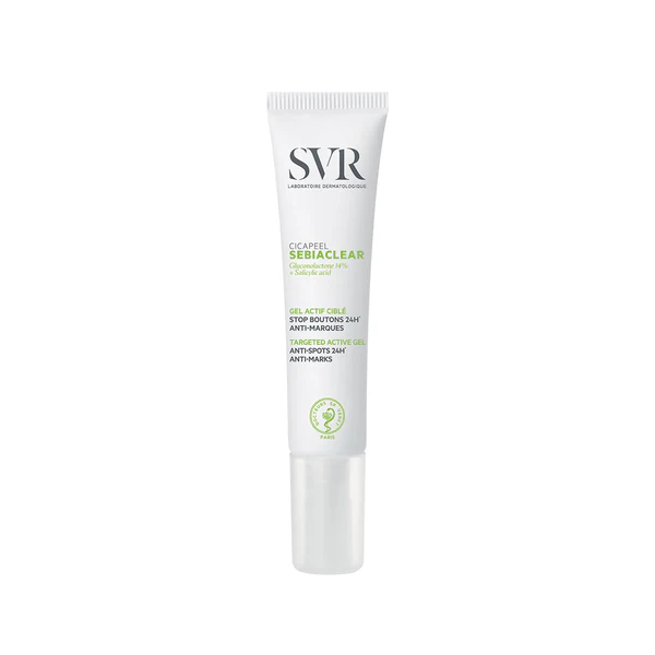 SVR Sebiaclear Active – Gel Correcteur Intensif 40 ml — tube, packshot fond clair