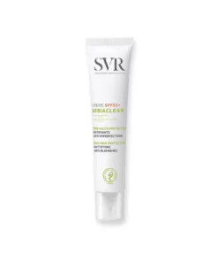 SVR Sebiaclear Crème SPF50 – Écran Matifiant Anti-Imperfections — tube, packshot fond clair