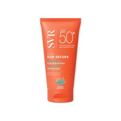SVR Sun Secure Blur – Crème Mousse SPF50 — tube, packshot fond clair