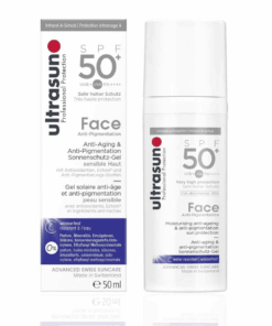 Ultrasun Face Anti Ageing Anti-Pigmentation SPF50+ 50 ml — tube, packshot fond clair