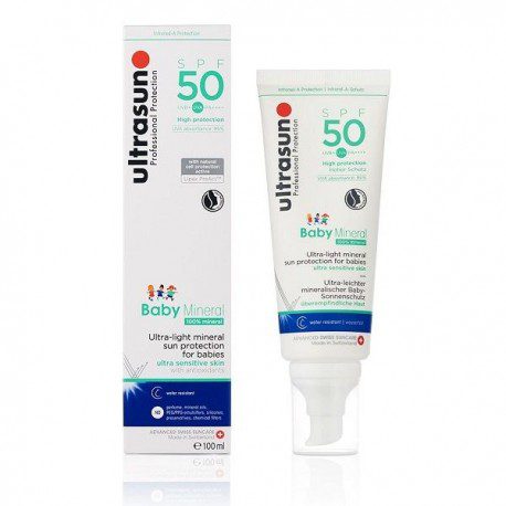 Ultrasun Mineral Baby Sun Cream SPF50 — tube 50 ml, packshot