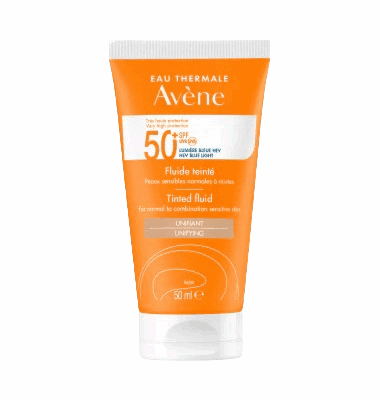 Avène Fluide Écran Teinté SPF50+ (50 ml) – Protection solaire teintée visage