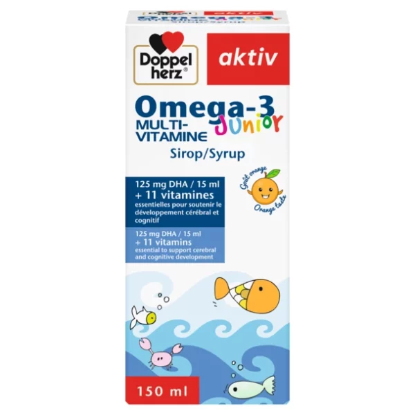Packshot AKTIV Omega-3 Junior — flacon 250 ml
