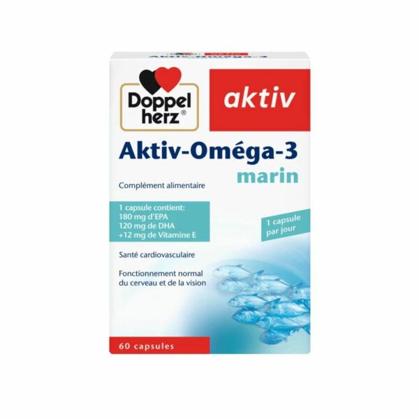 Packshot AKTIV Omega 3 Marin — boîte 60 capsules