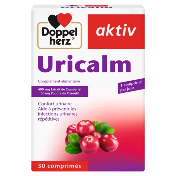 Packshot AKTIV Uricalm — boîte 30 comprimés