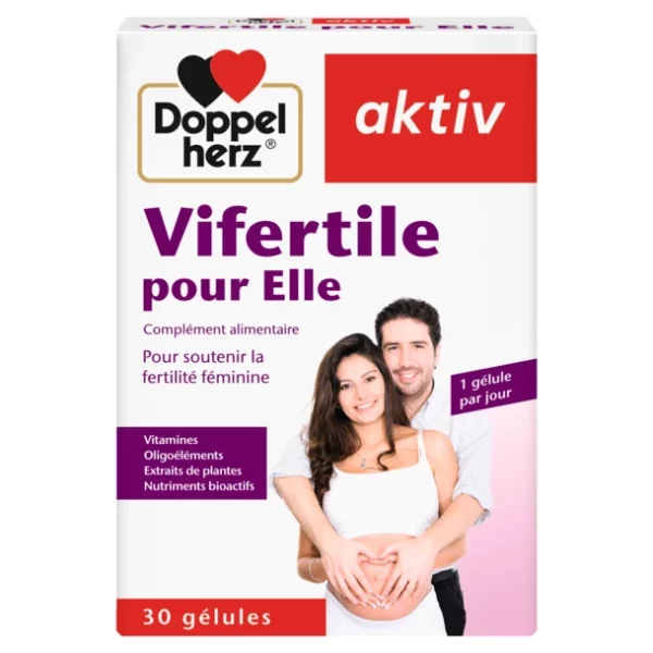 Packshot AKTIV Vifertile Pour Elle — boîte 30 comprimés