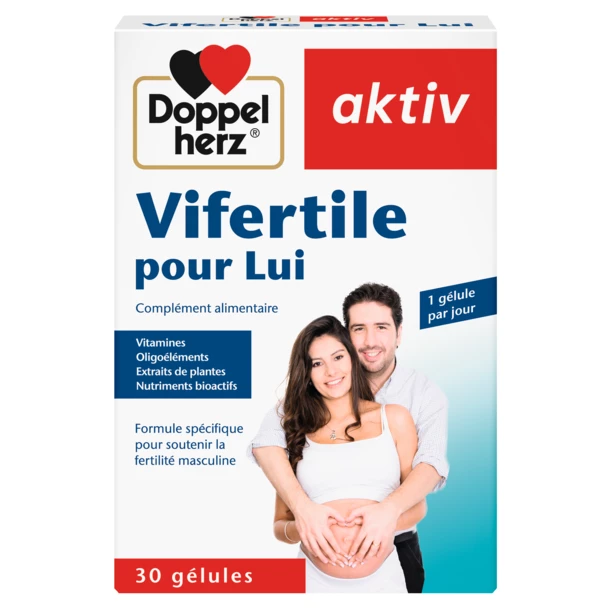 Packshot AKTIV Vifertile Pour Lui — boîte 30 comprimés