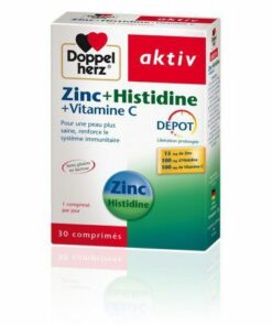 Packshot AKTIV Zinc + Histidine + Vitamine C — boîte 30 comprimés