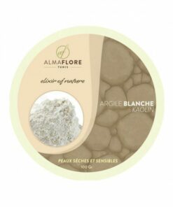 ALMAFLORE Argile Blanche 100 g — sachet/pot, poudre fine