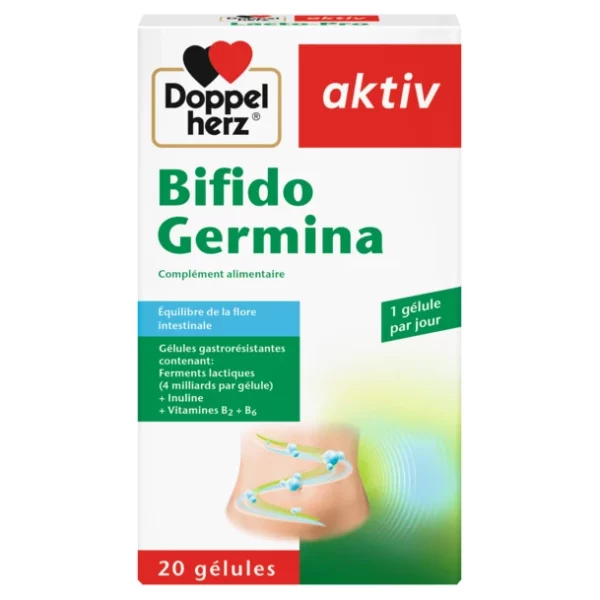 Packshot AKTIV Bifido Germina — boîte 20 gélules