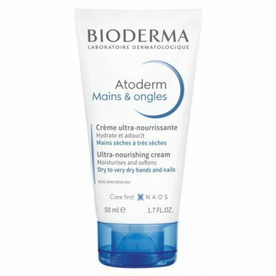 Bioderma Atoderm Crème Mains & Ongles 50 ml – tube bleu, vue de face