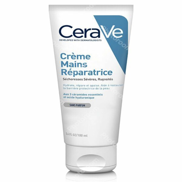 CeraVe Crème Mains Réparatrice 50 ml – tube blanc et bleu, vue de face