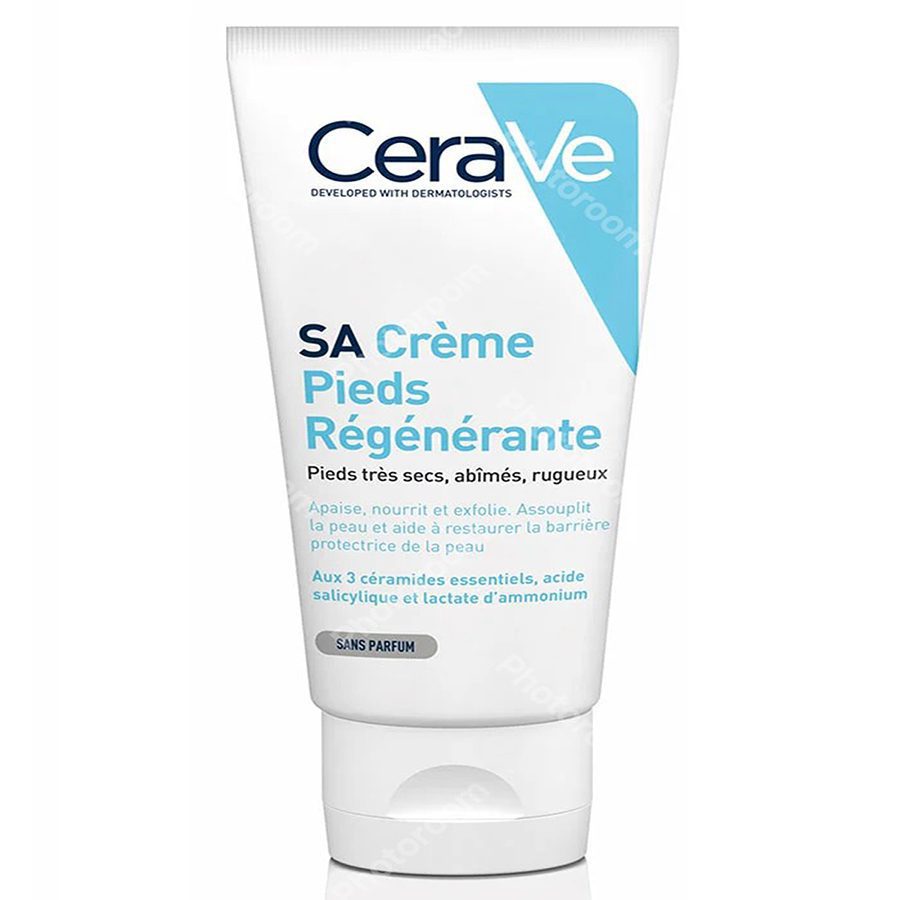 CeraVe SA Crème Pieds Régénérante 88 ml – tube bleu et blanc, vue de face