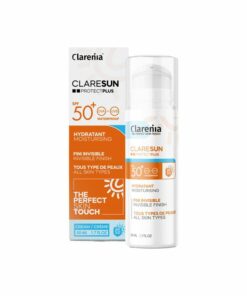 Clarenia Écran Invisible Protect Plus SPF50+ — packshot, 50 ml