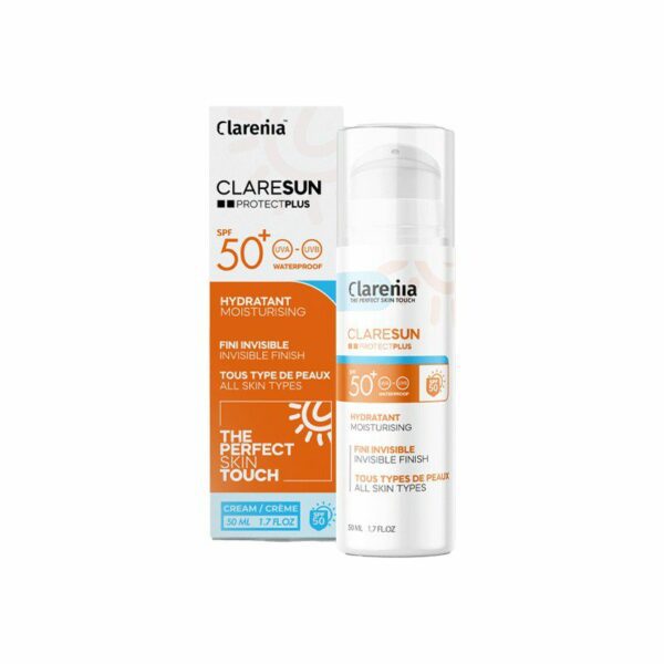 Clarenia Écran Invisible Protect Plus SPF50+ — packshot, 50 ml