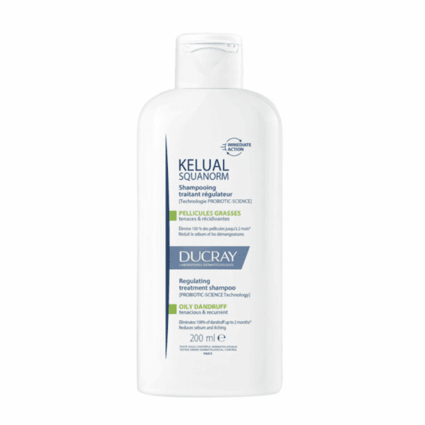 Ducray Squanorm Shampooing Pellicules Grasses 200 ml — flacon