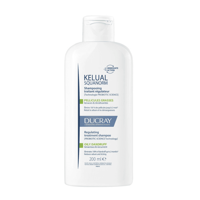 Ducray Squanorm Shampooing Pellicules Grasses 200 ml — flacon