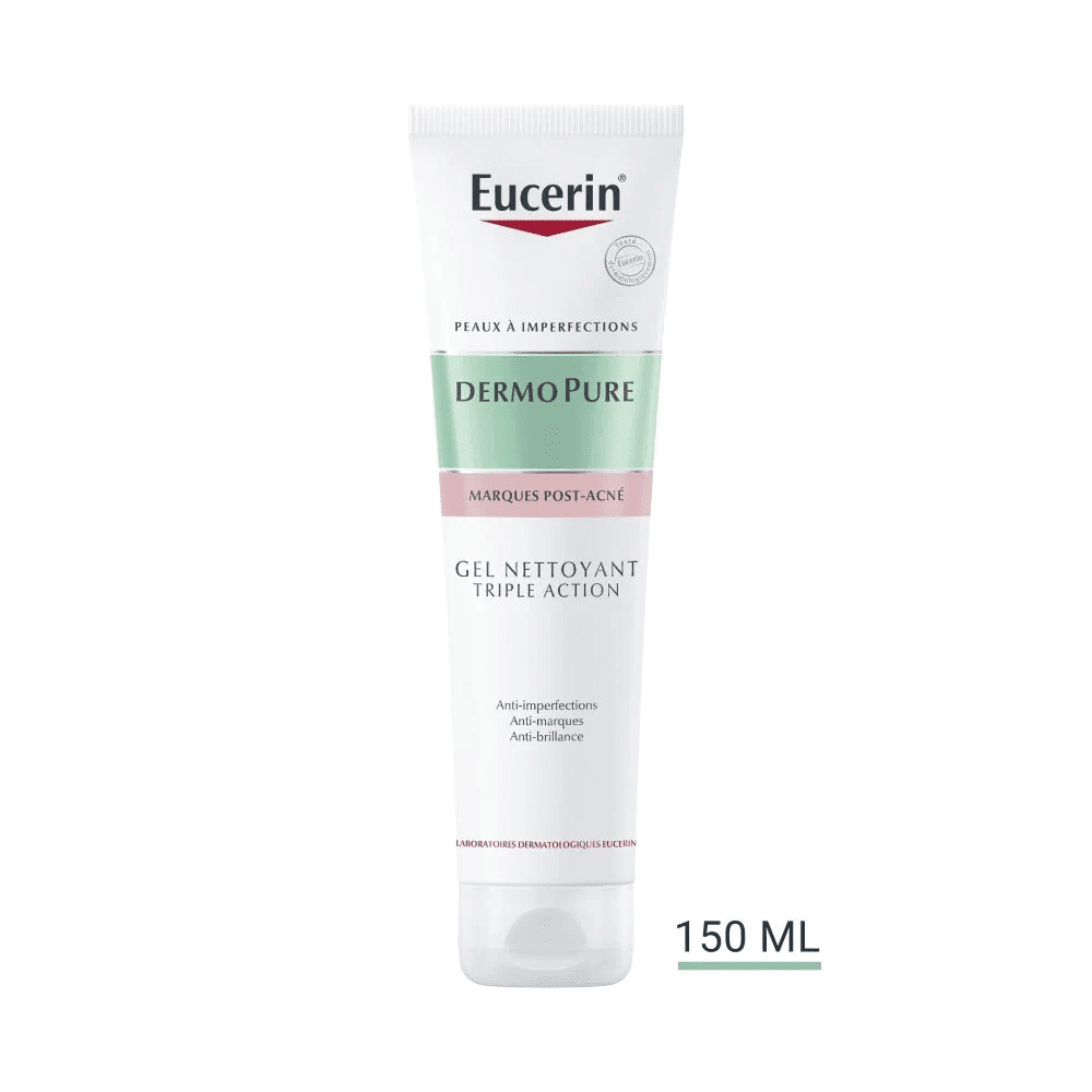 Eucerin DermoPure Triple Action Gel Nettoyant 150 ml — tube, packshot