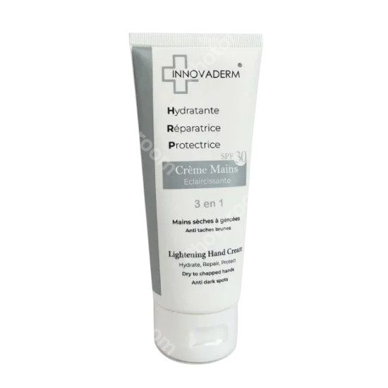 Innovaderm Crème Mains Éclaircissante SPF30 100 ml — tube, vue de face