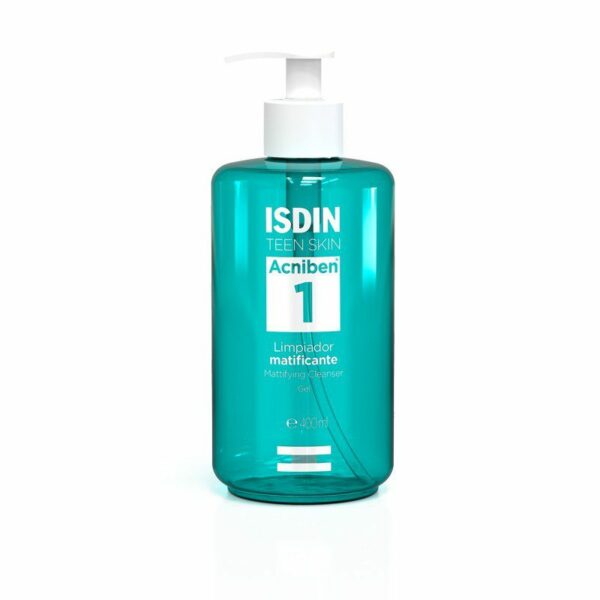 ISDIN Acniben Mattifying Cleanser 400 ml — flacon pompe, vue de face