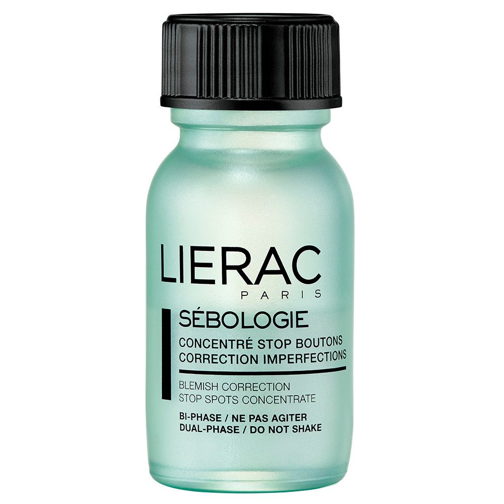 LIERAC Sebologie Concentré Stop Boutons 15 ml — tube précision, packshot