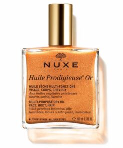 NUXE Huile Prodigieuse OR 100 ml — flacon transparent et élégant, vue de face