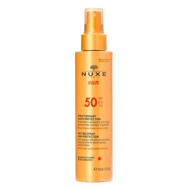 NUXE Sun Spray Fondant SPF50 150 ml — flacon spray, vue de face