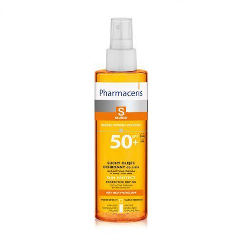 Pharmaceris S Huile Sèche SPF 50+ 200 ml – protection solaire haute pour peaux sensibles
