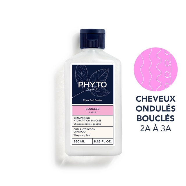 PHYTO Shampooing Hydratation Boucles 250 ml — flacon