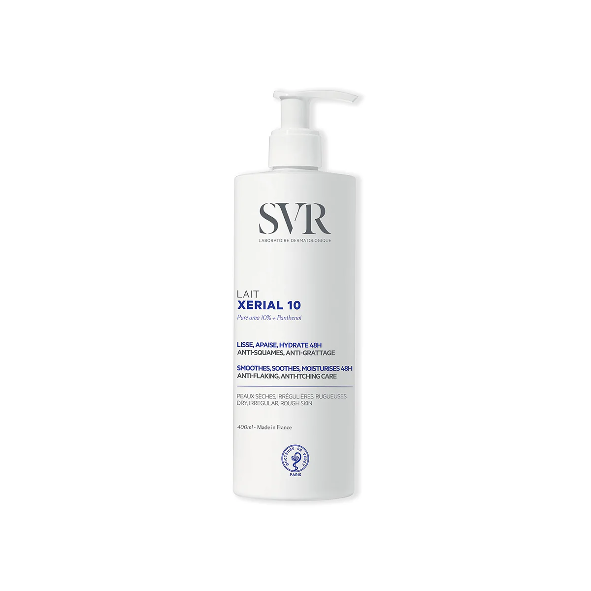 SVR Xérial 10 Lait Corps Anti-Squames 400 ml — packshot