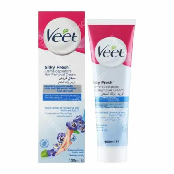 Veet Crème Dépilatoire Peaux Sensibles Silk & Fresh 100 ml — packshot