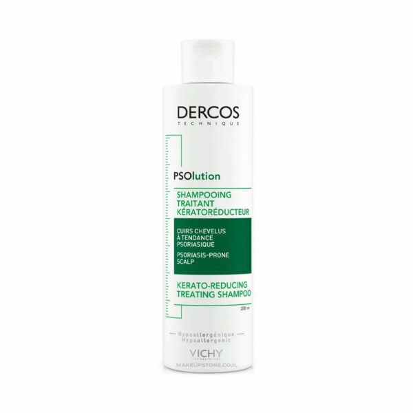 Packshot Vichy Dercos Psolution Shampooing Kératoréducteur 200 ml — vue face
