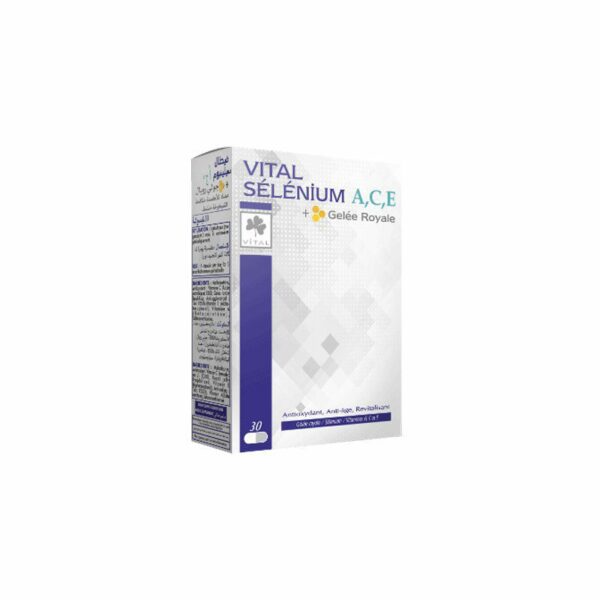 Packshot VITAL Selenium A, C, E — boîte 30 gélules