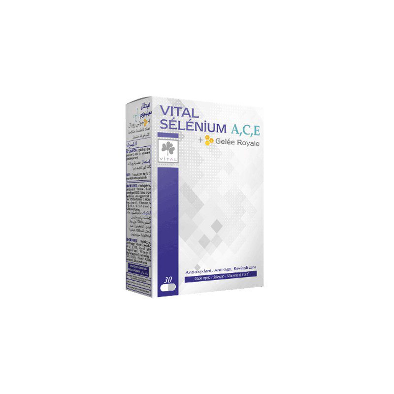 Packshot VITAL Selenium A, C, E — boîte 30 gélules